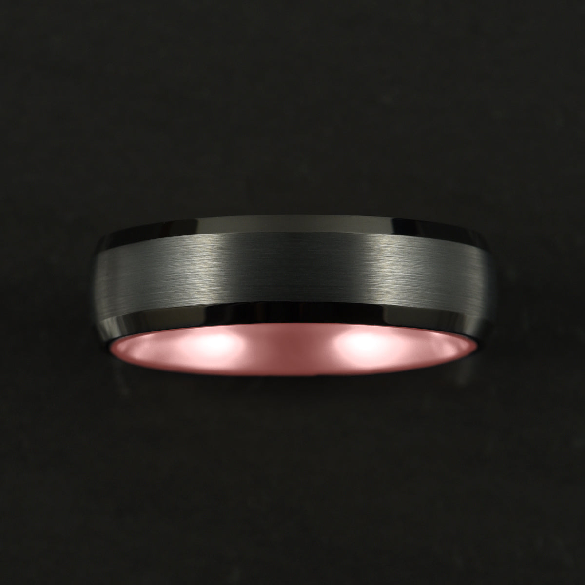 Pristine Passion Rose Interior Tungsten Women's Wedding Band 4MM - PRISTINE RINGS