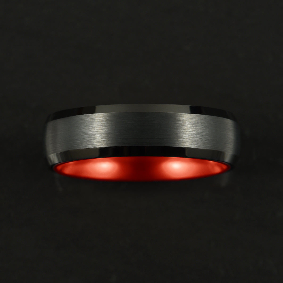 Pristine Passion Red Interior Tungsten Men's Wedding Band 6MM - PRISTINE RINGS