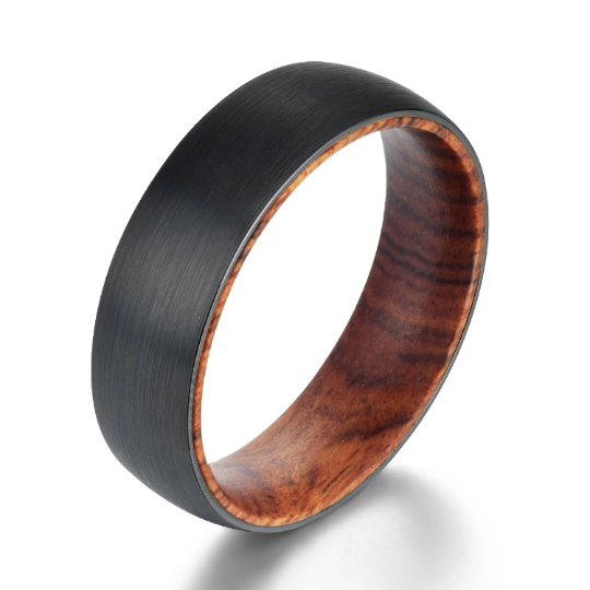 Snake Wood Tungsten Men's Wedding Band 6MM - PRISTINE RINGS