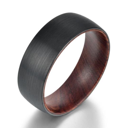 Iron Wood Tungsten Men's Wedding Band 8MM