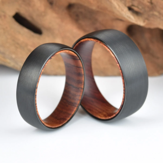 Iron Wood Tungsten Men's Wedding Band 6MM - PRISTINE RINGS