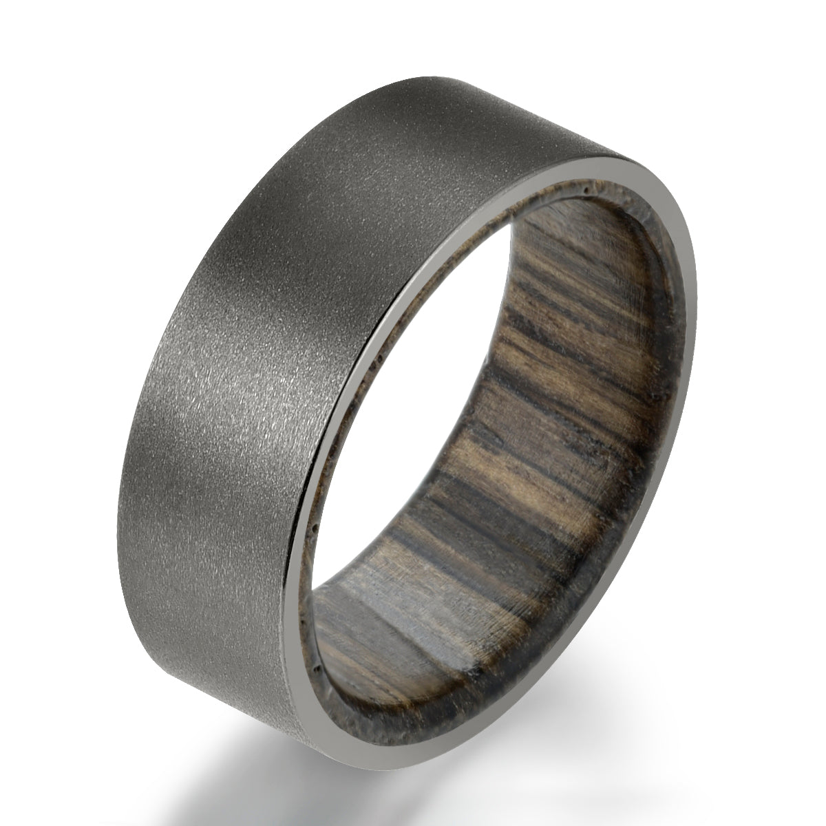 Tungsten Siberian Bog Oak Men's Wedding Band 8MM - PRISTINE RINGS