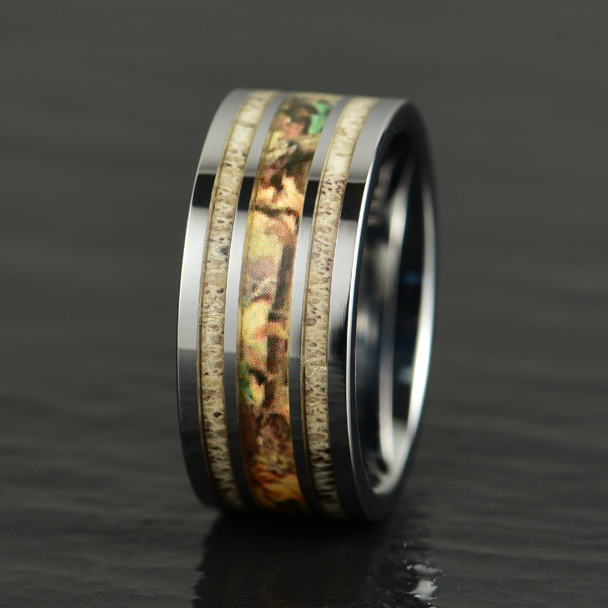 Tungsten Camo Men's Wedding Band 8MM - PRISTINE RINGS