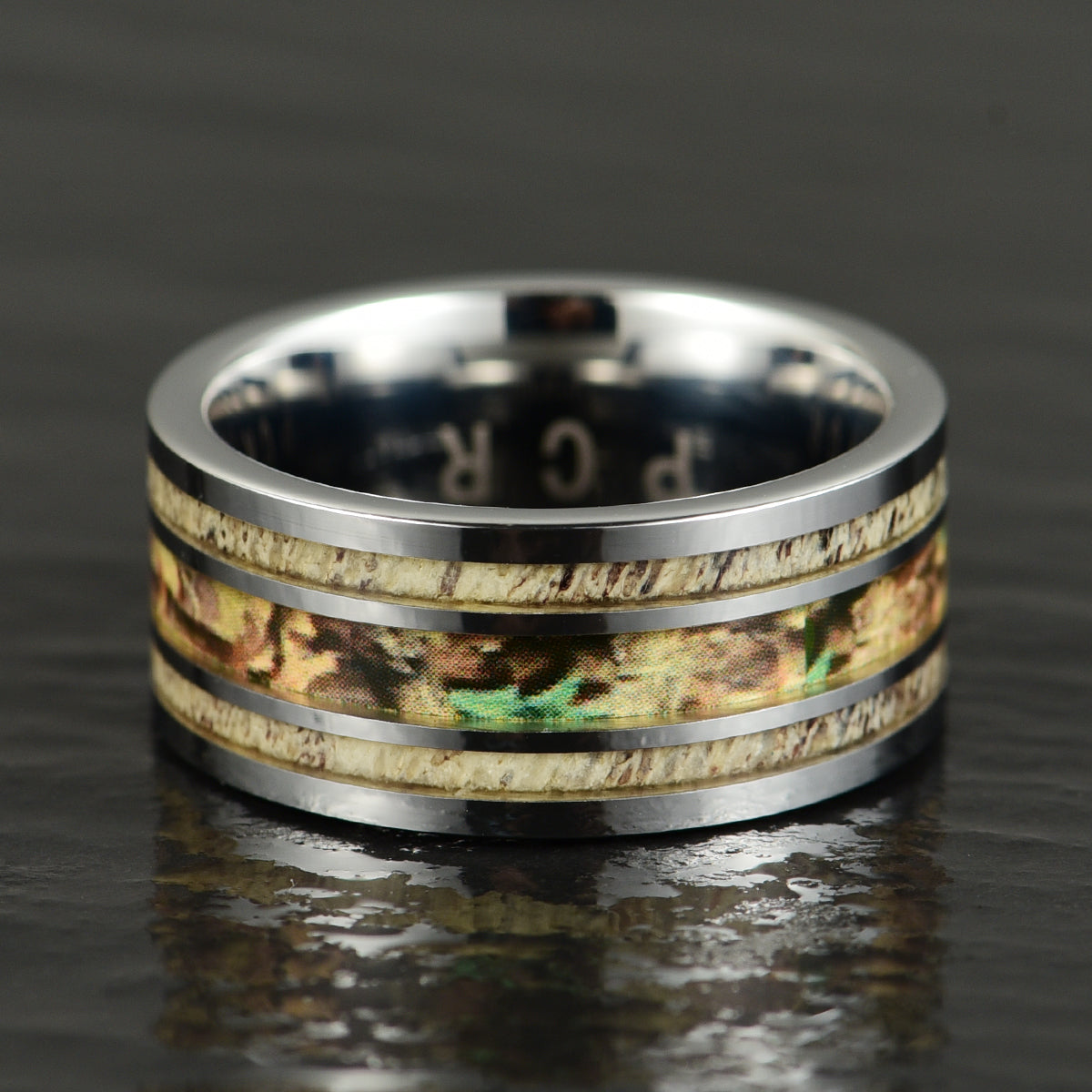 Tungsten Camo Men's Wedding Band 8MM - PRISTINE RINGS