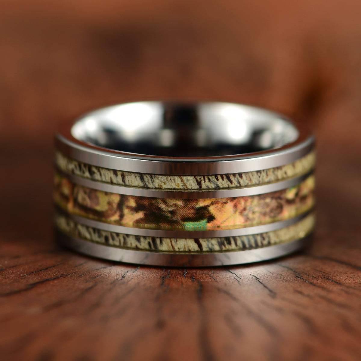 Tungsten Camo Men's Wedding Band 8MM - PRISTINE RINGS