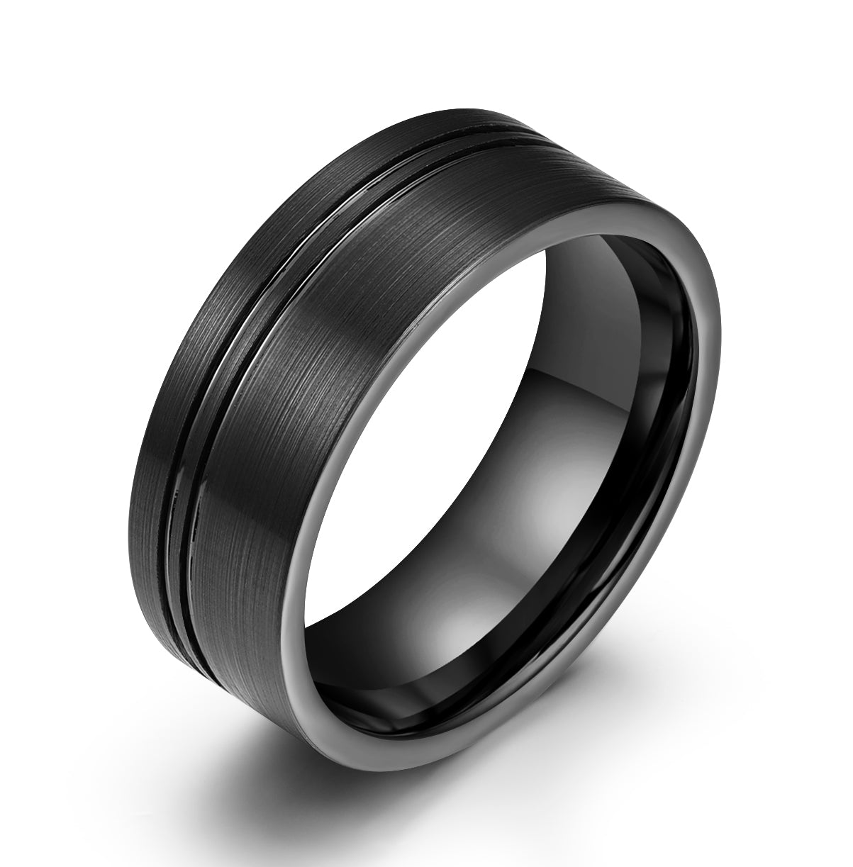 Black Tungsten Men's Wedding Band 6MM - PRISTINE RINGS