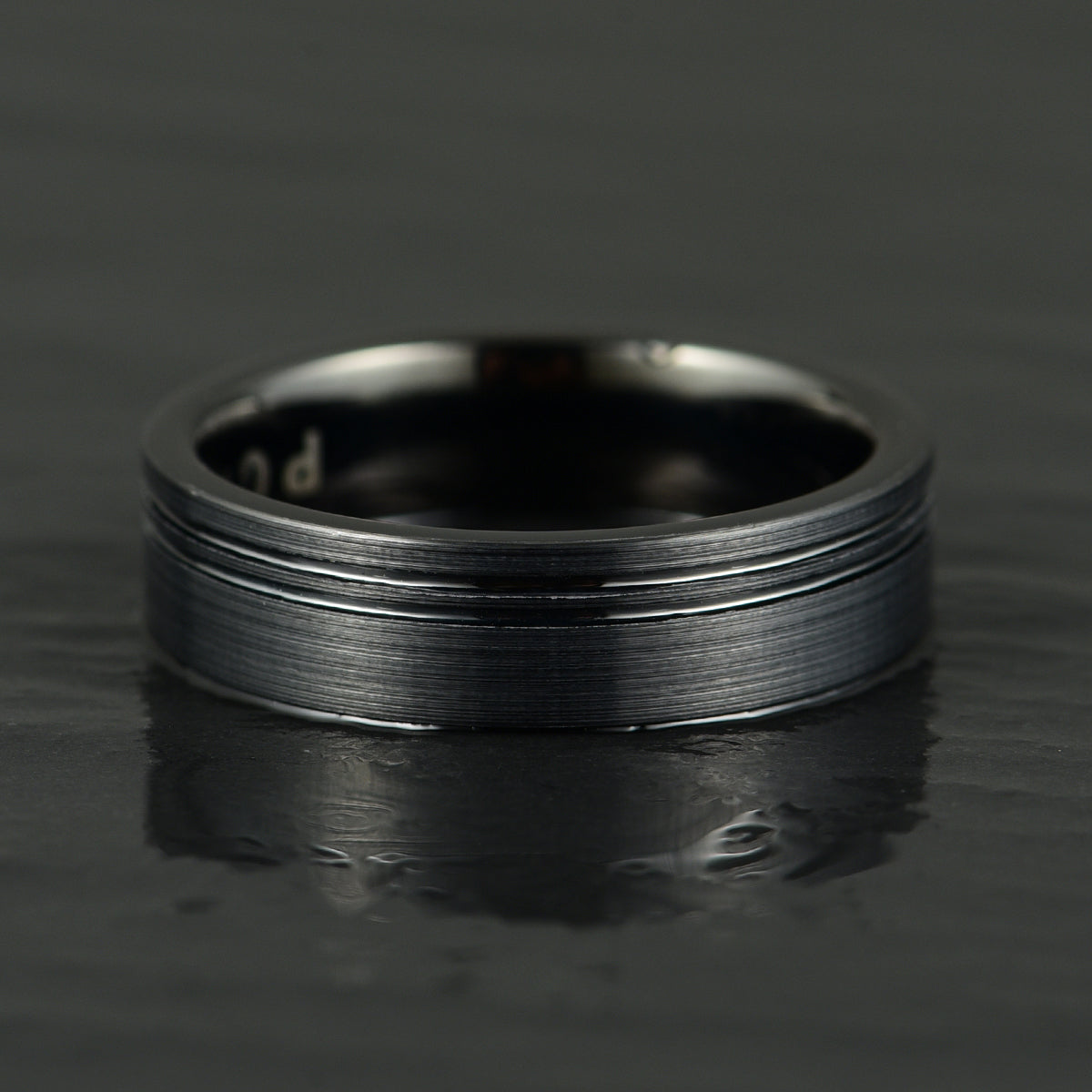 Black Tungsten Women's Wedding Band 4MM - PRISTINE RINGS