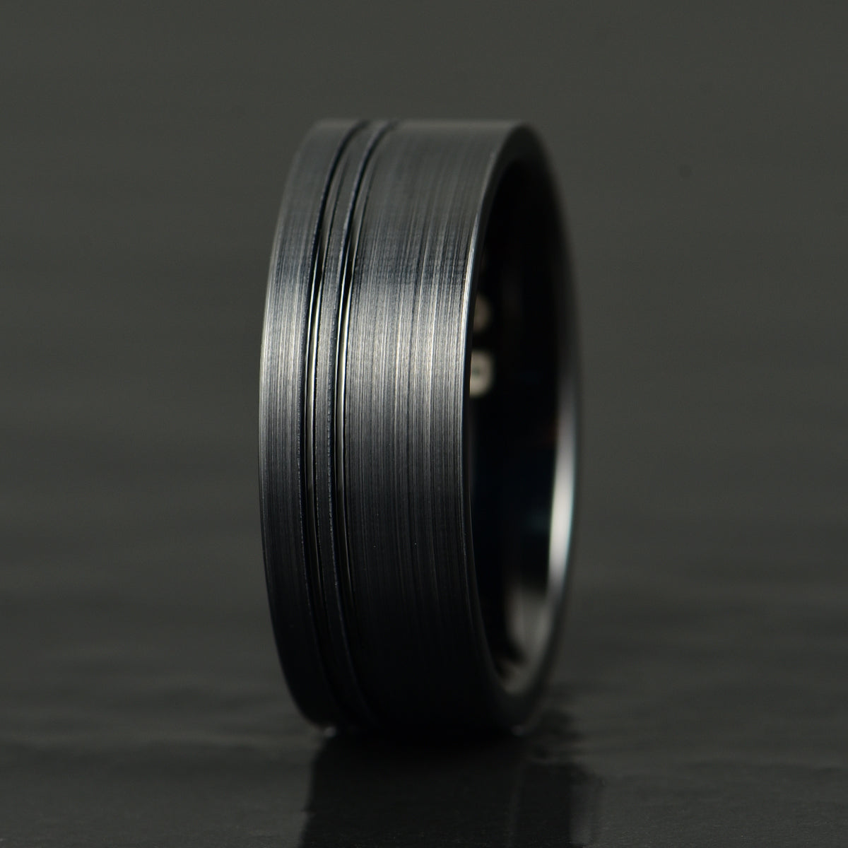 Black Tungsten Men's Wedding Band 6MM - PRISTINE RINGS