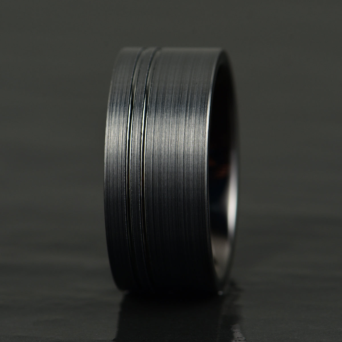 Black Tungsten Men's Wedding Band 8MM - PRISTINE RINGS