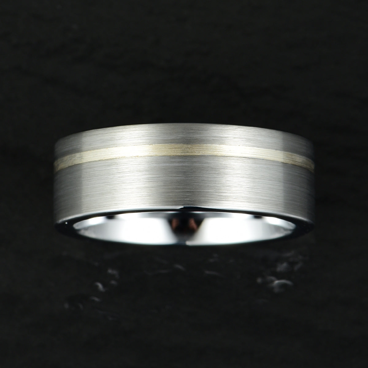 Silver Tungsten Men's Wedding Band 8MM - PRISTINE RINGS