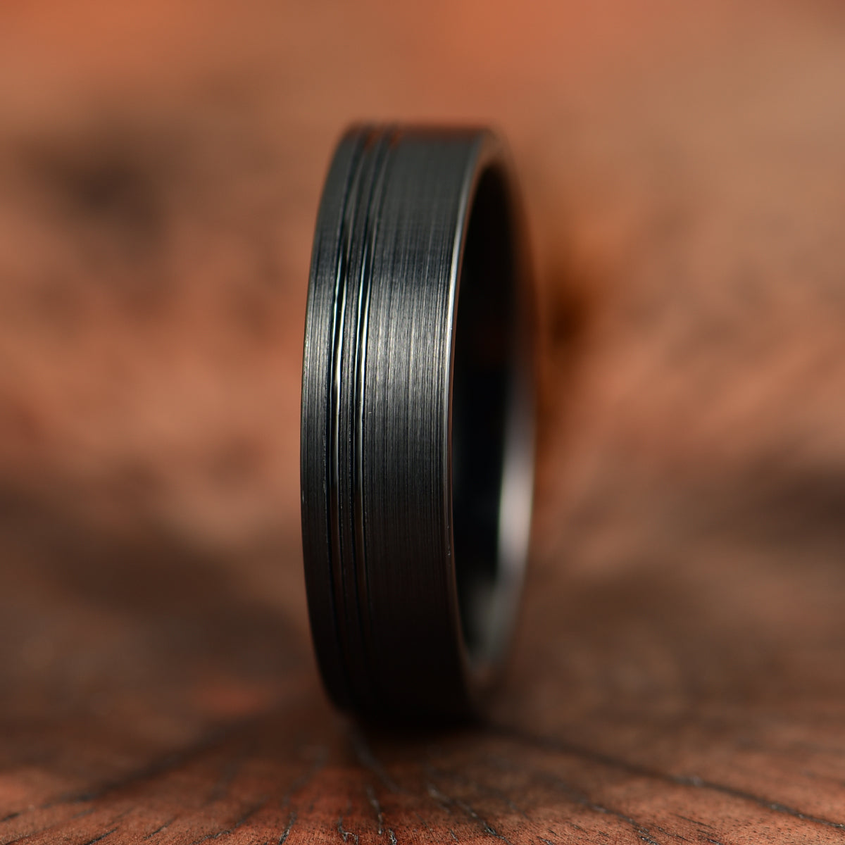 Black Tungsten Women's Wedding Band 4MM - PRISTINE RINGS