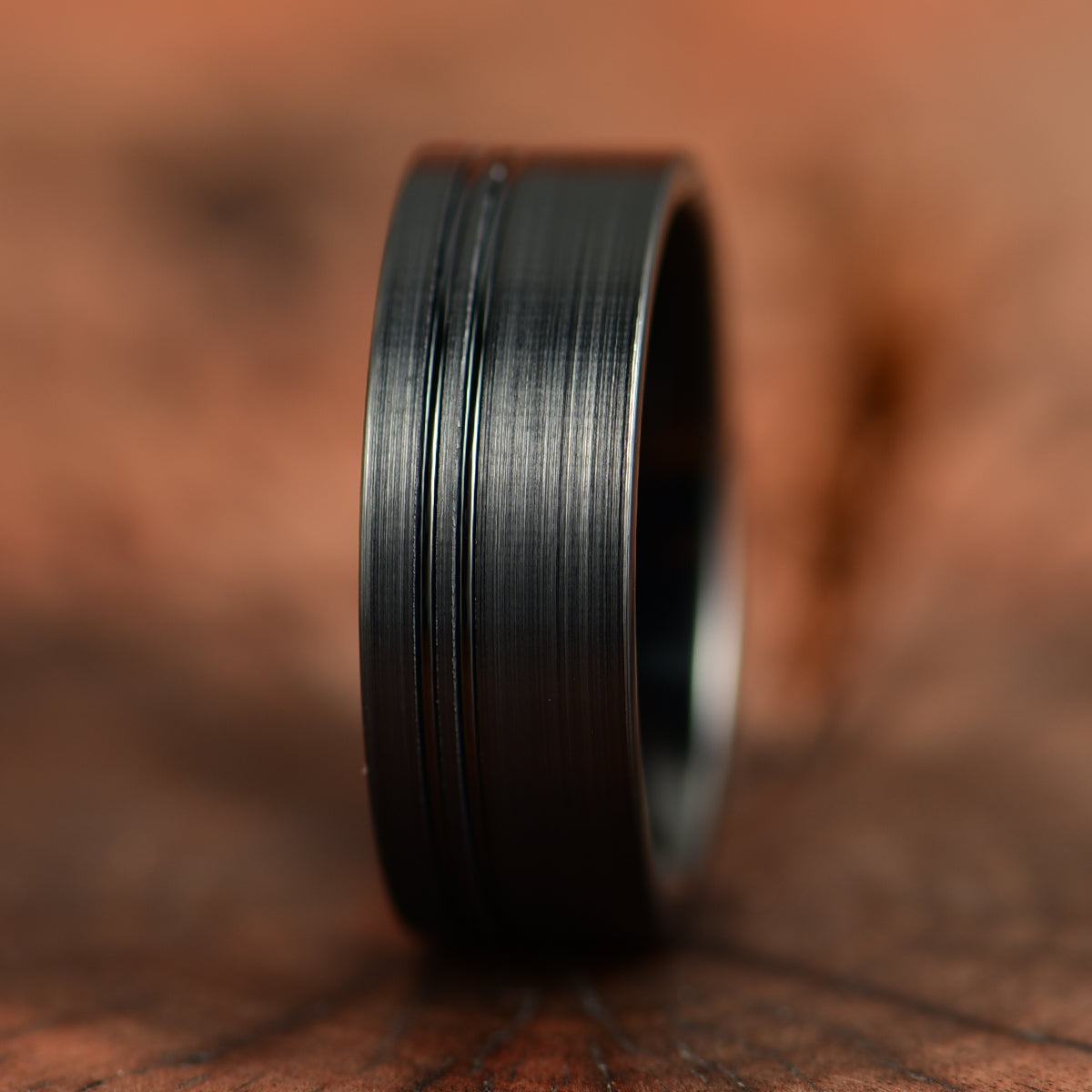 Black Tungsten Men's Wedding Band 6MM - PRISTINE RINGS