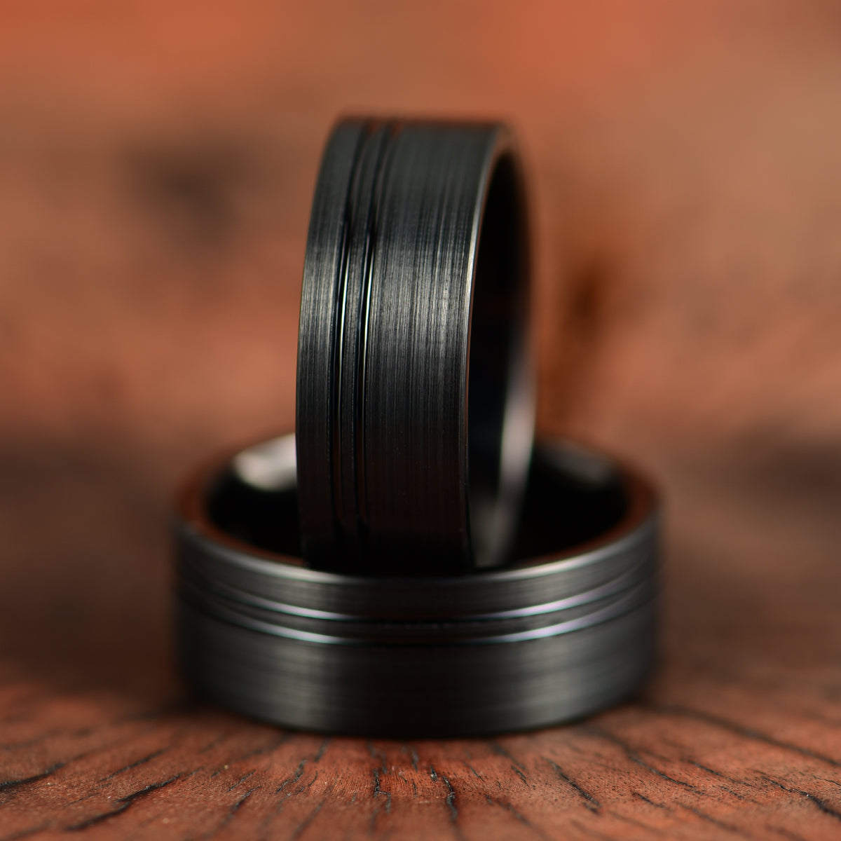 Black Tungsten Men's Wedding Band 6MM - PRISTINE RINGS