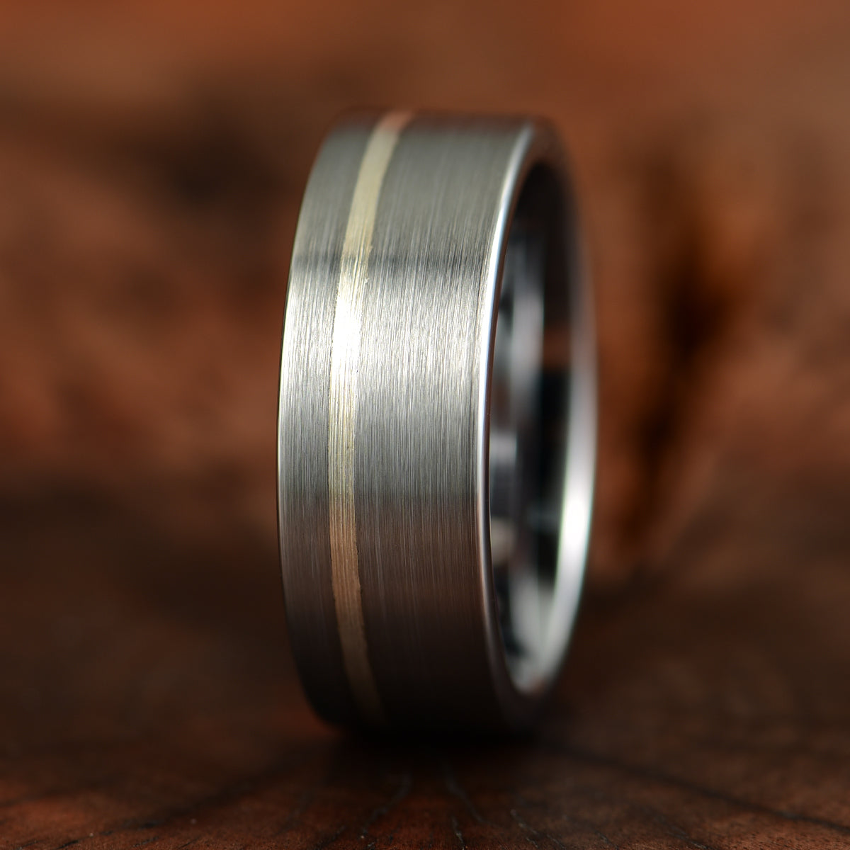 Silver Tungsten Men's Wedding Band 8MM - PRISTINE RINGS