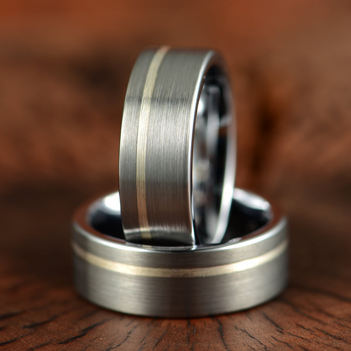Silver Tungsten Men's Wedding Band 8MM - PRISTINE RINGS