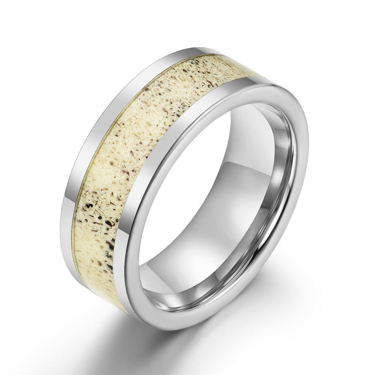Tungsten Antler Men's Wedding Band 8MM