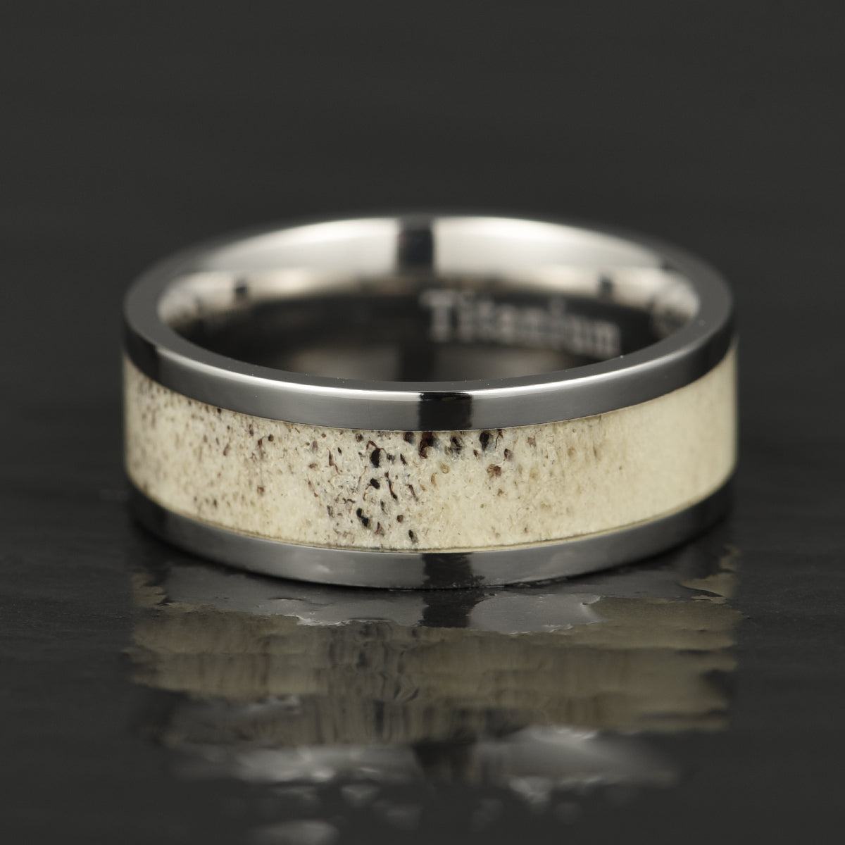 Tungsten Antler Men's Wedding Band 8MM
