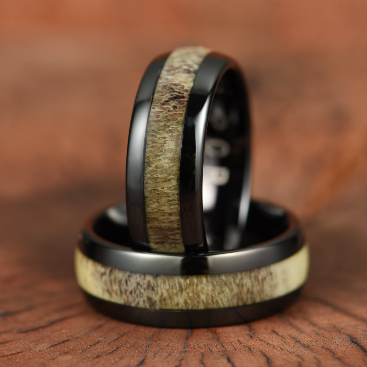 Tungsten Titans Deer Antler and Brushed Black outlets Tungsten Ring