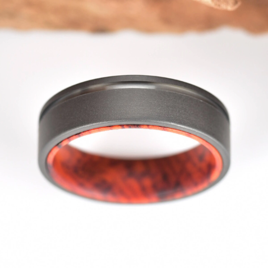 Titanium Cocobolo Men's Wedding Band 6MM - PRISTINE RINGS