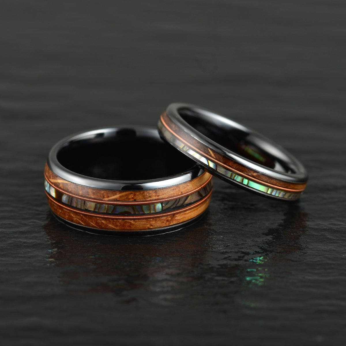 String Guide Rings Guitar String Rings & Wedding Band Set | Pristine Rings