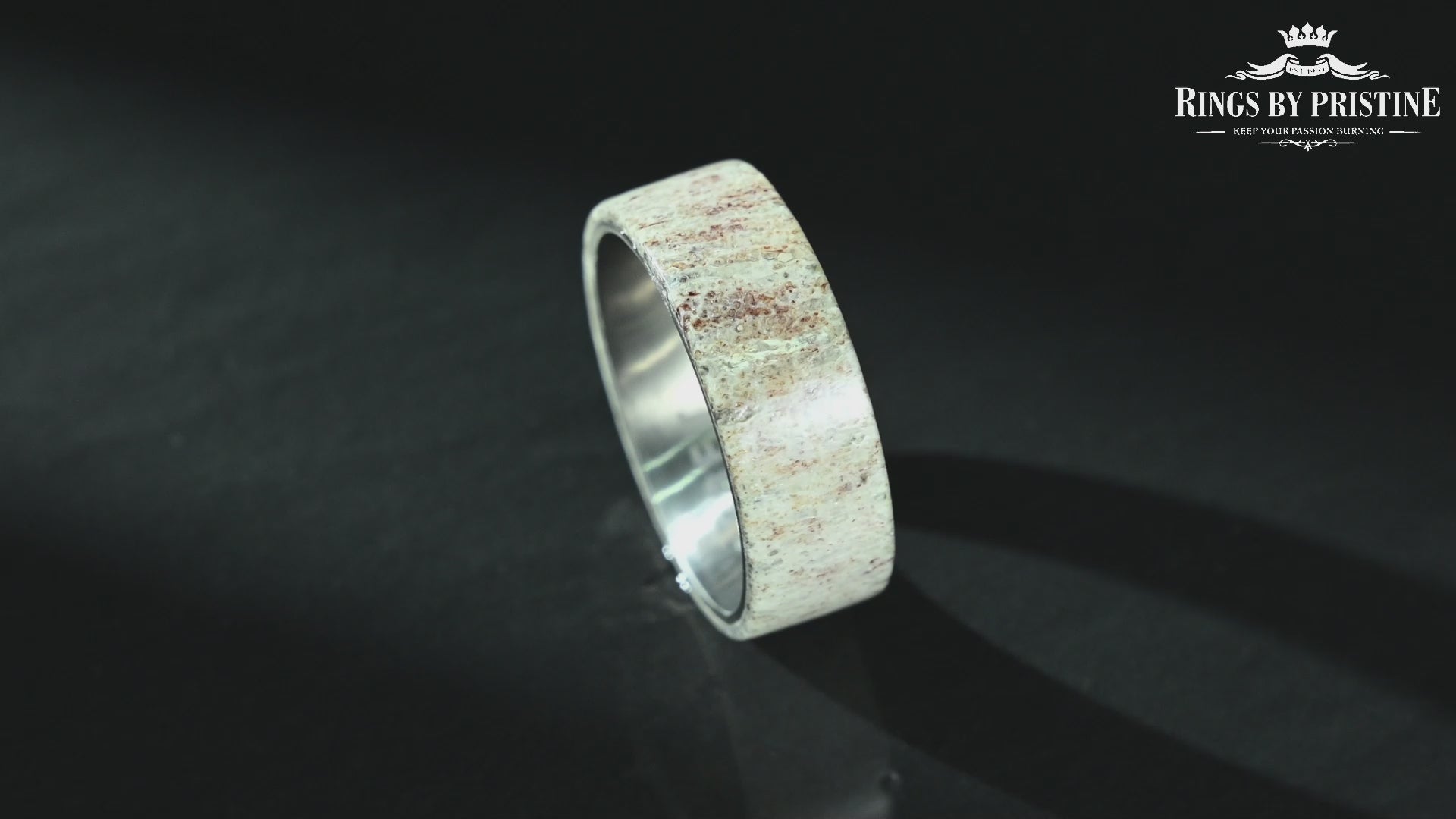 Titanium Antler Men's Wedding Band 8MM