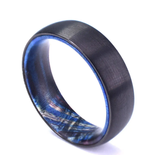 Box Elder Wood Tungsten Women's Wedding Band 4MM