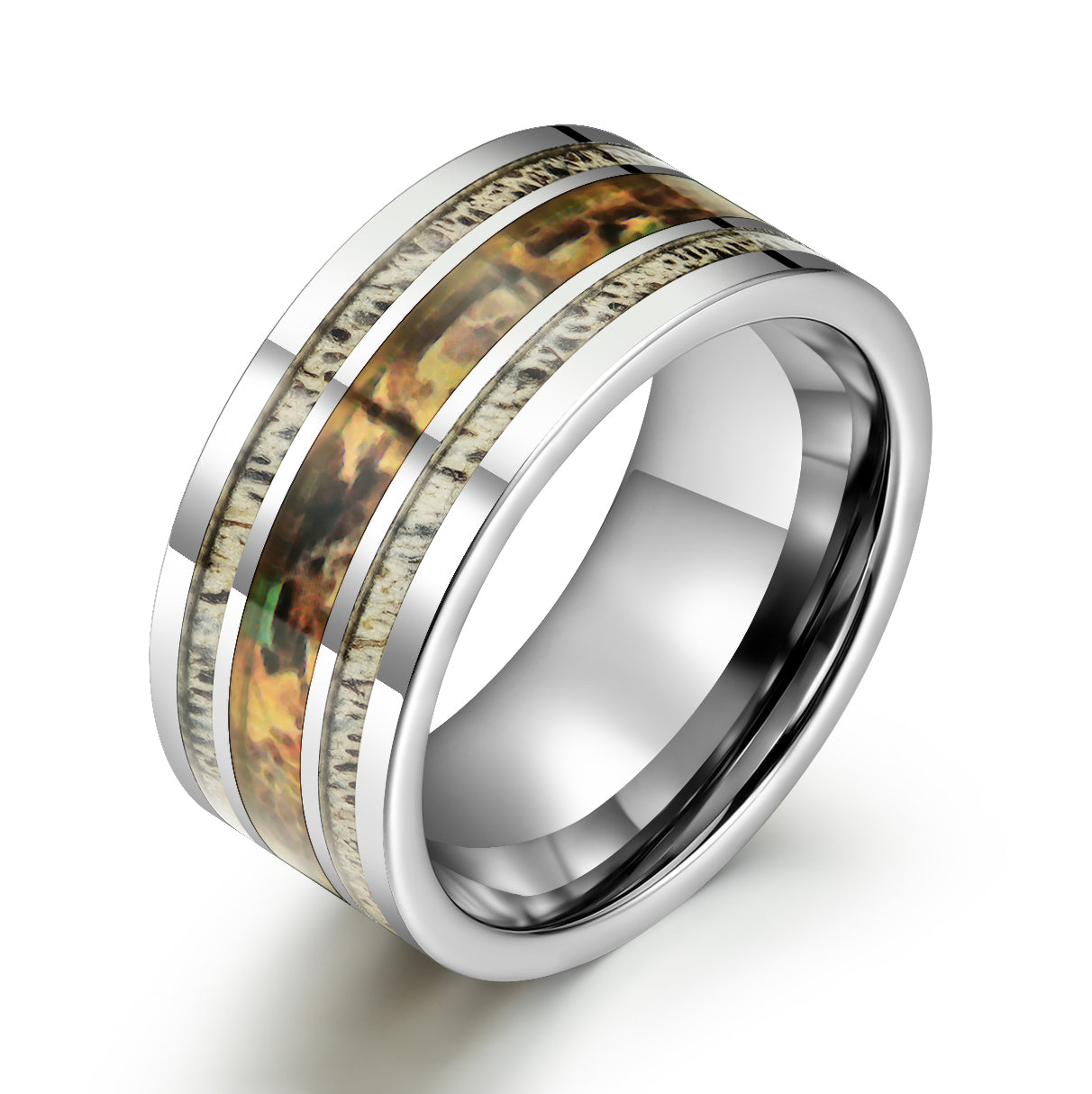 Tungsten Camo Men's Wedding Band 8MM