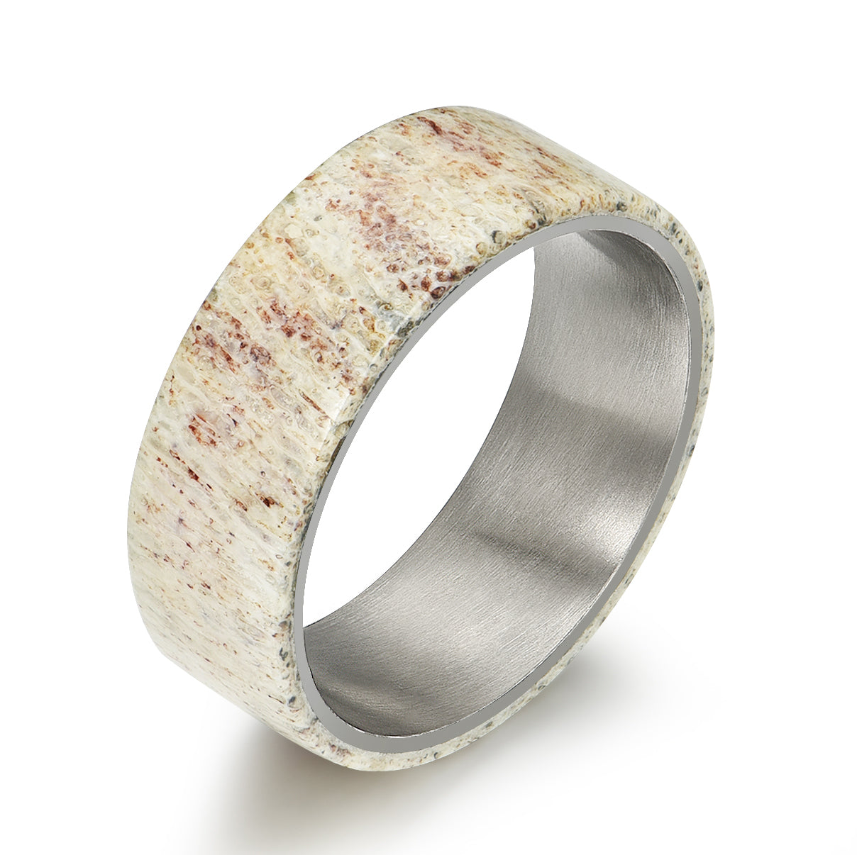 Titanium Antler Men's Wedding Band 8MM