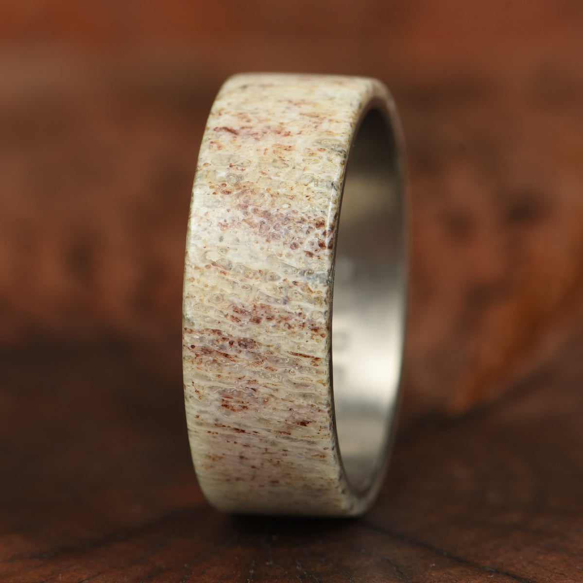 Titanium Antler Men's Wedding Band 8MM